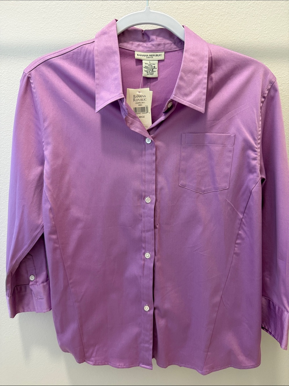 Banana Republic Women’s Lavender-Purple Button-Down Shirt L